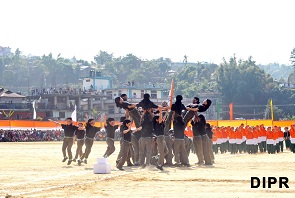 Tableau Presentation during 67th Republic day celebration at Indira Gandhi Park, Itanagar on 26th January 2016.